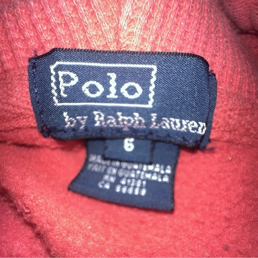 Youth Girl Polo Ralph Lauren Pony Zip up Hoodie Jacket size 6 - Picture 4 of 4